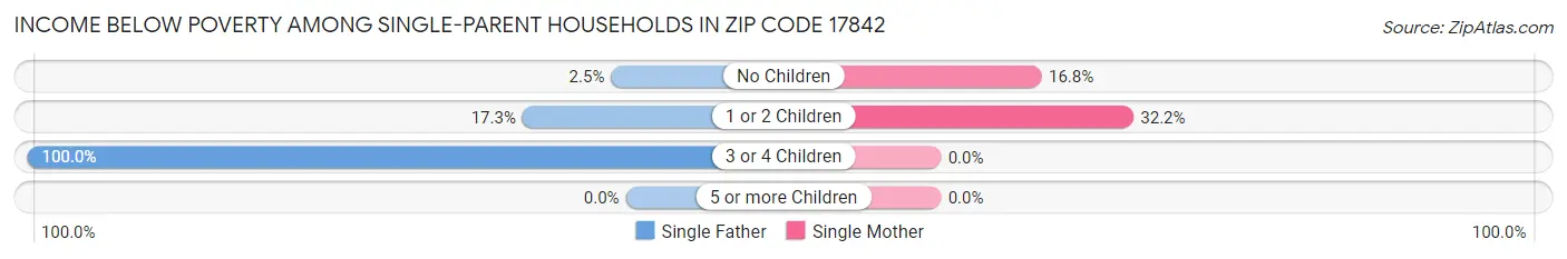 Income Below Poverty Among Single-Parent Households in Zip Code 17842