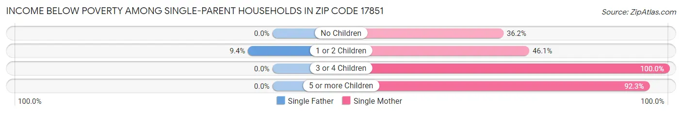 Income Below Poverty Among Single-Parent Households in Zip Code 17851