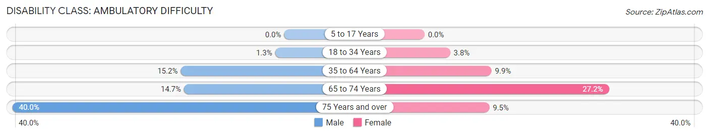 Disability in Zip Code 17872: <span>Ambulatory Difficulty</span>