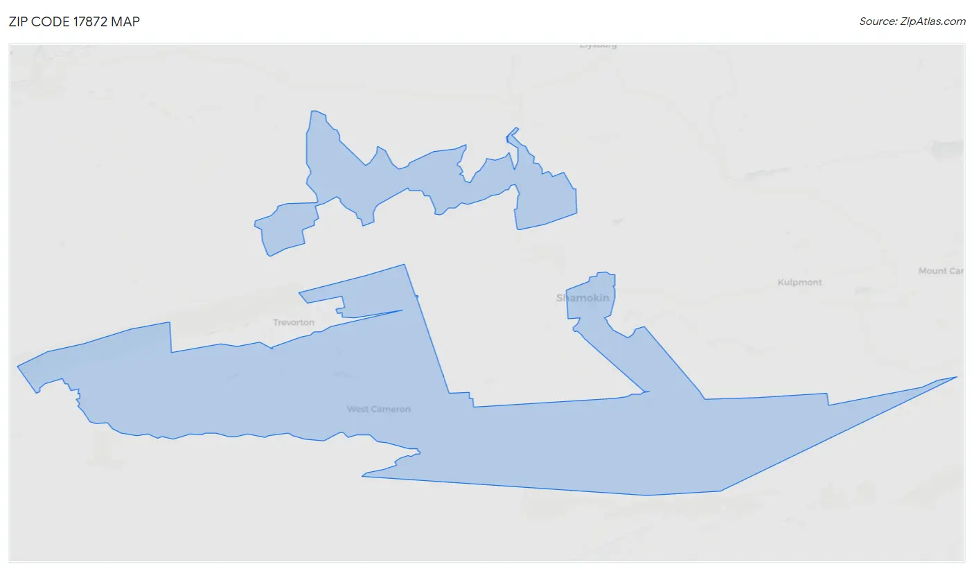 Zip Code 17872 Map