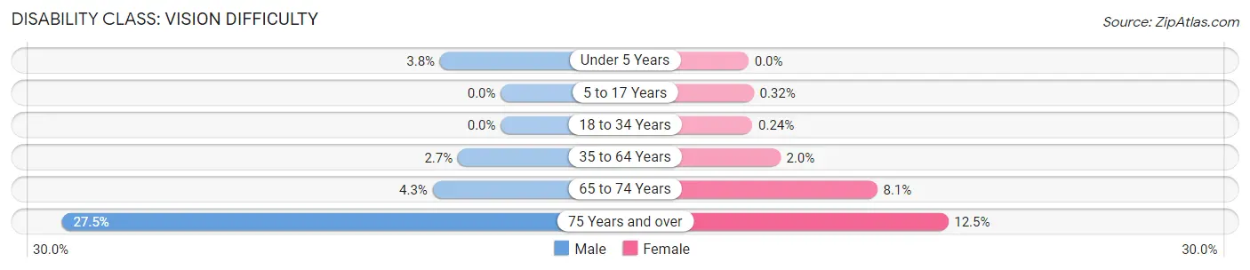 Disability in Zip Code 17872: <span>Vision Difficulty</span>