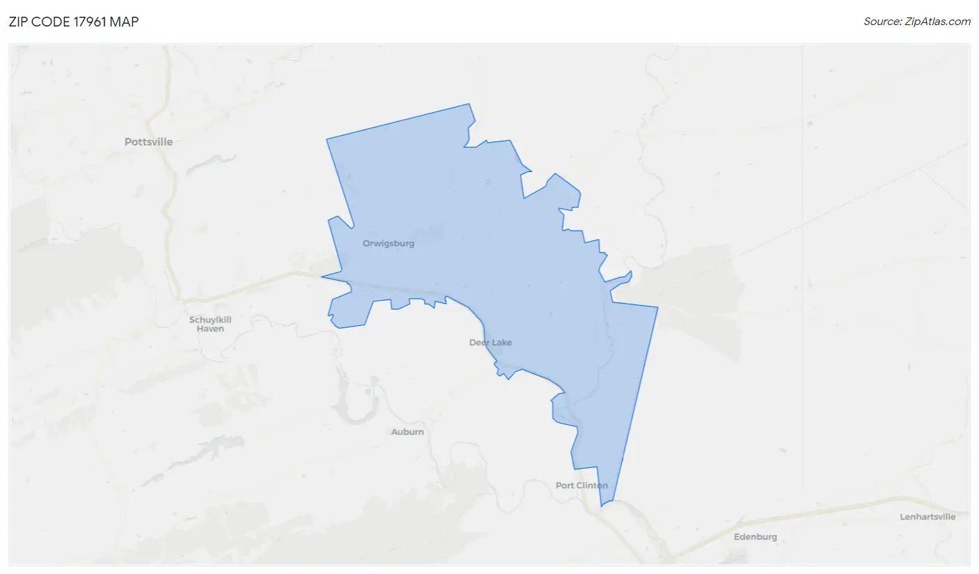 Zip Code 17961 Map