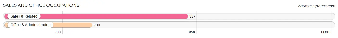 Sales and Office Occupations in Zip Code 18031