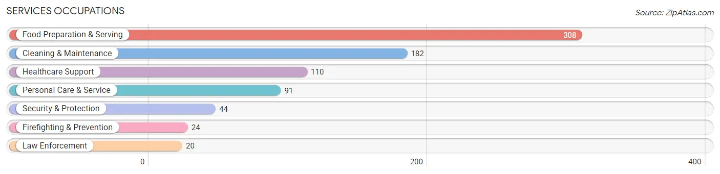 Services Occupations in Zip Code 18036