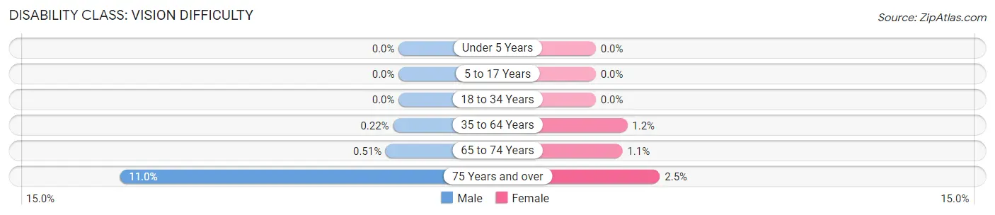 Disability in Zip Code 18036: <span>Vision Difficulty</span>