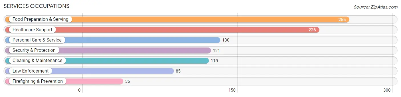 Services Occupations in Zip Code 18055