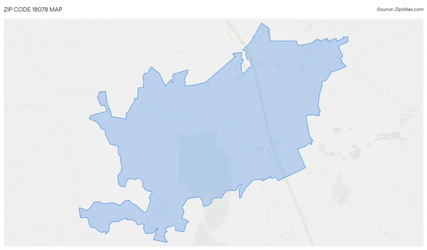 Zip Code 18078 Map