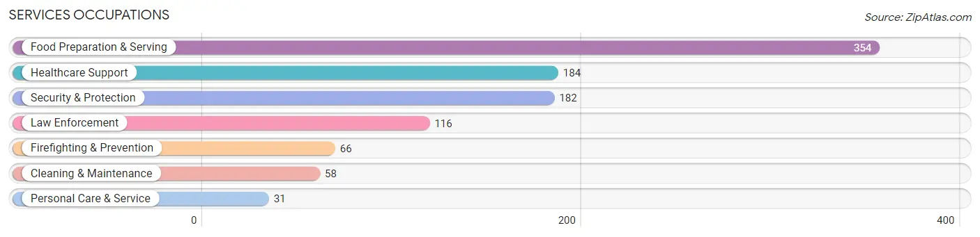 Services Occupations in Zip Code 18080