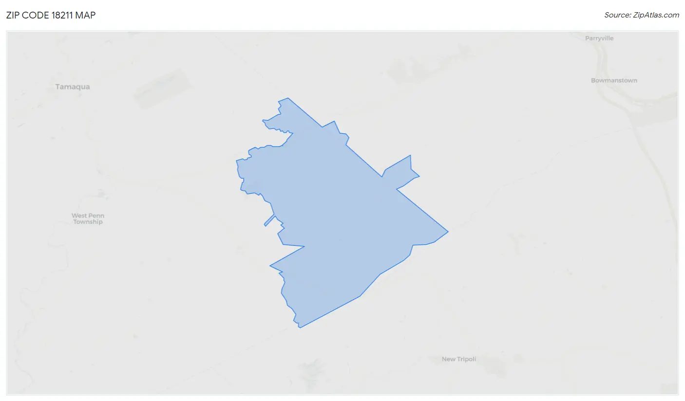 Zip Code 18211 Map