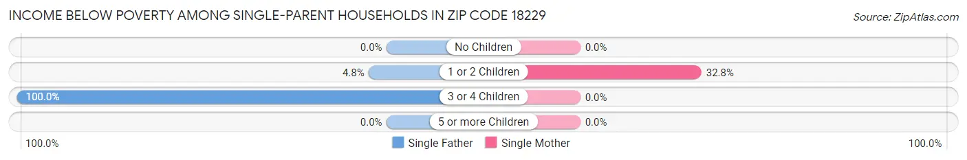 Income Below Poverty Among Single-Parent Households in Zip Code 18229