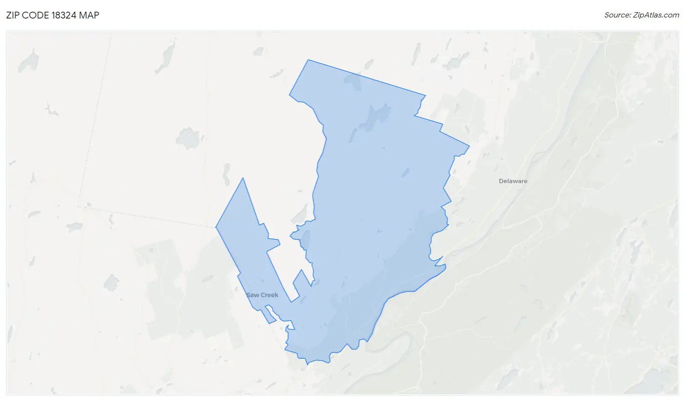 Zip Code 18324 Map