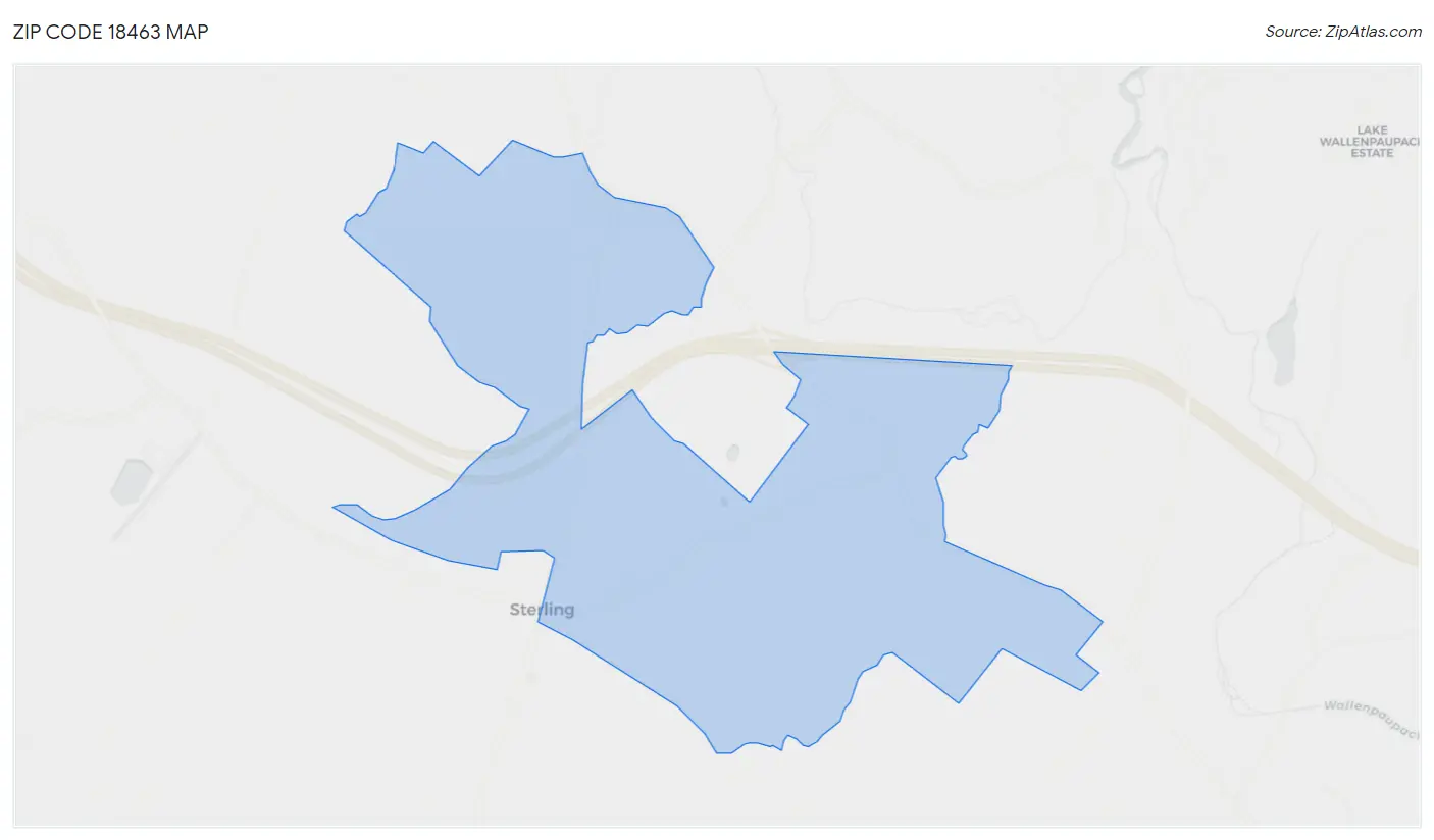 Zip Code 18463 Map