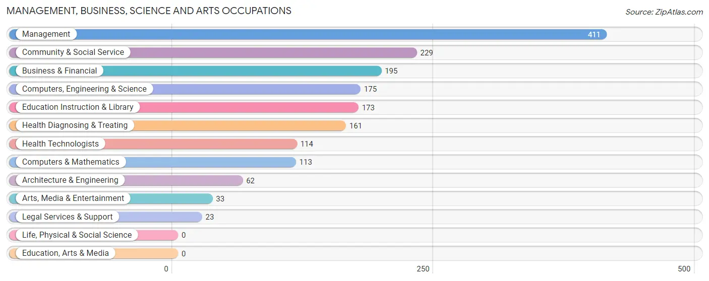 Management, Business, Science and Arts Occupations in Zip Code 18507