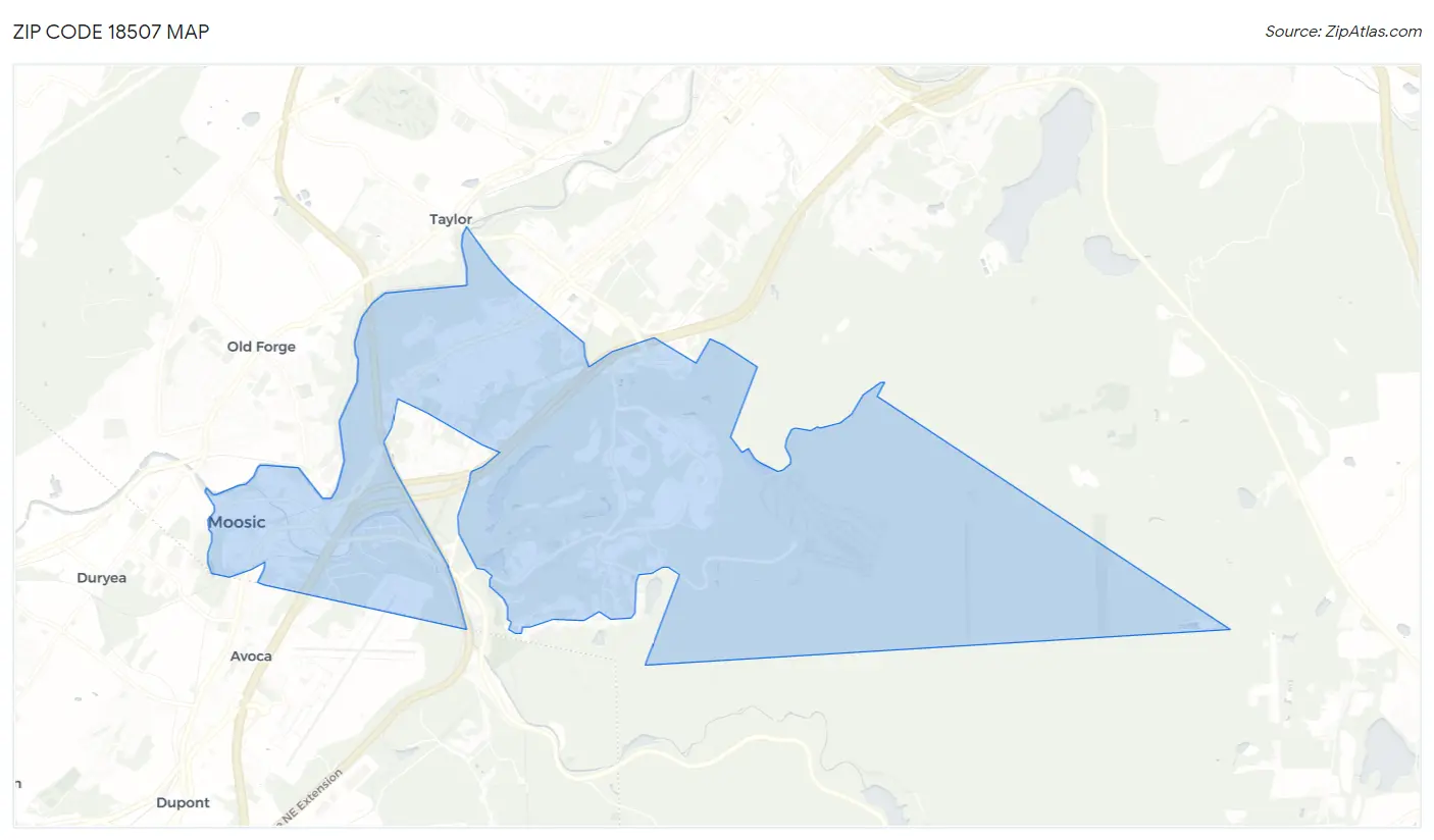 Zip Code 18507 Map