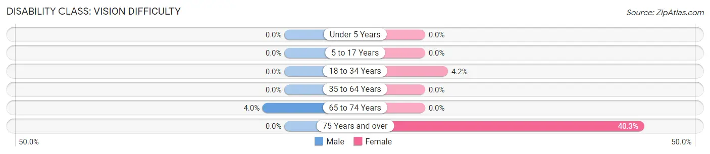 Disability in Zip Code 18507: <span>Vision Difficulty</span>