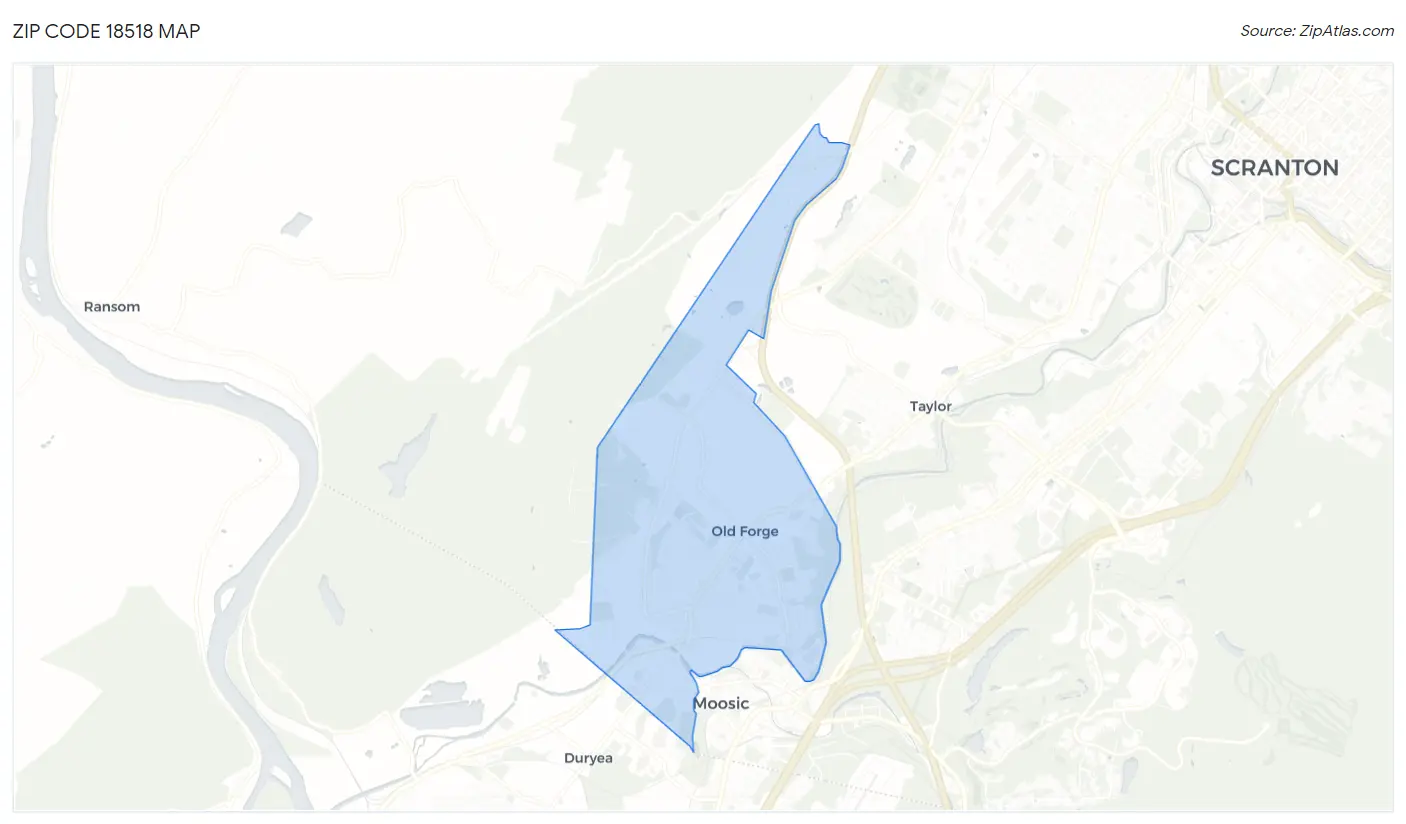 Zip Code 18518 Map