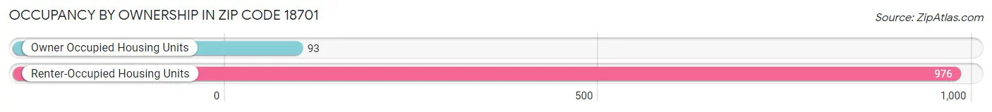 Occupancy by Ownership in Zip Code 18701