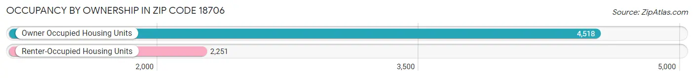 Occupancy by Ownership in Zip Code 18706