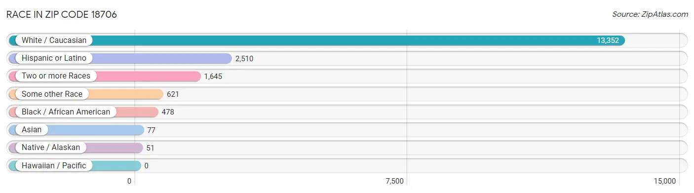 Race in Zip Code 18706