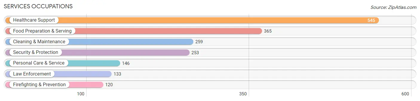 Services Occupations in Zip Code 18706