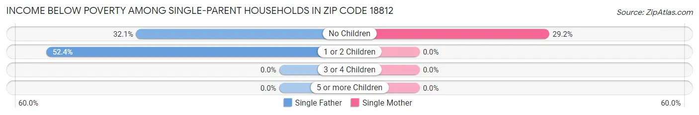 Income Below Poverty Among Single-Parent Households in Zip Code 18812