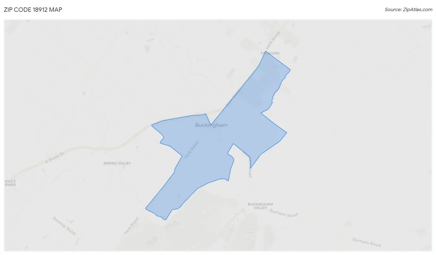 Zip Code 18912 Map