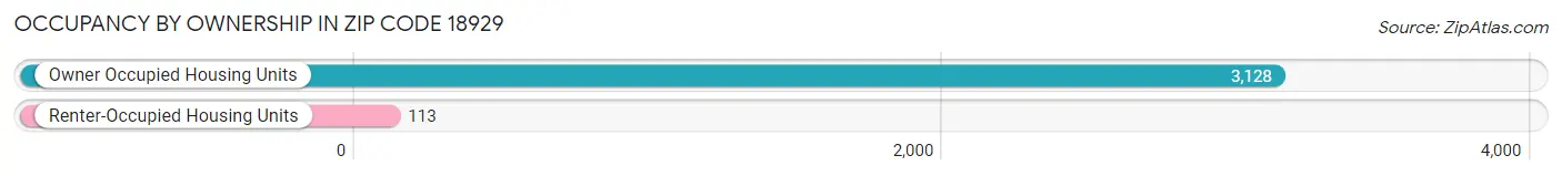 Occupancy by Ownership in Zip Code 18929