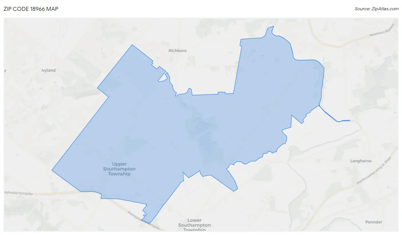 Zip Code 18966 Map