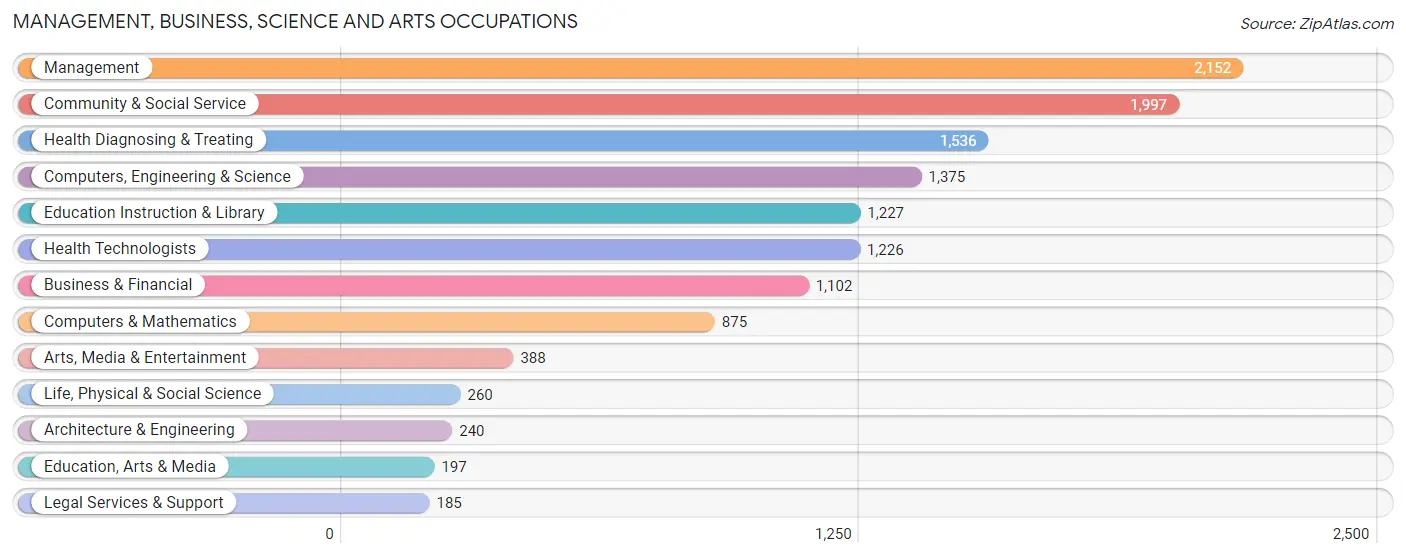 Management, Business, Science and Arts Occupations in Zip Code 19047