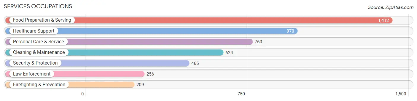 Services Occupations in Zip Code 19145