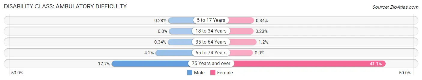 Disability in Zip Code 19341: <span>Ambulatory Difficulty</span>