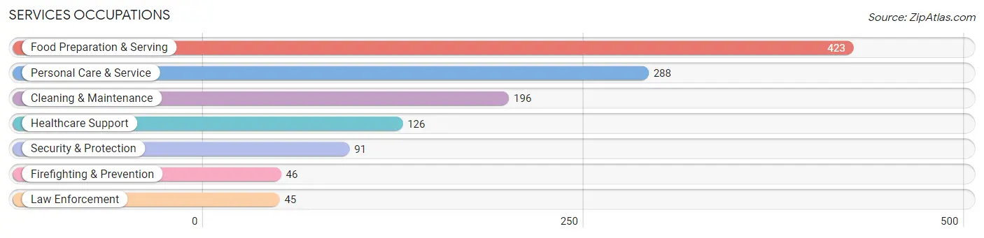 Services Occupations in Zip Code 19341