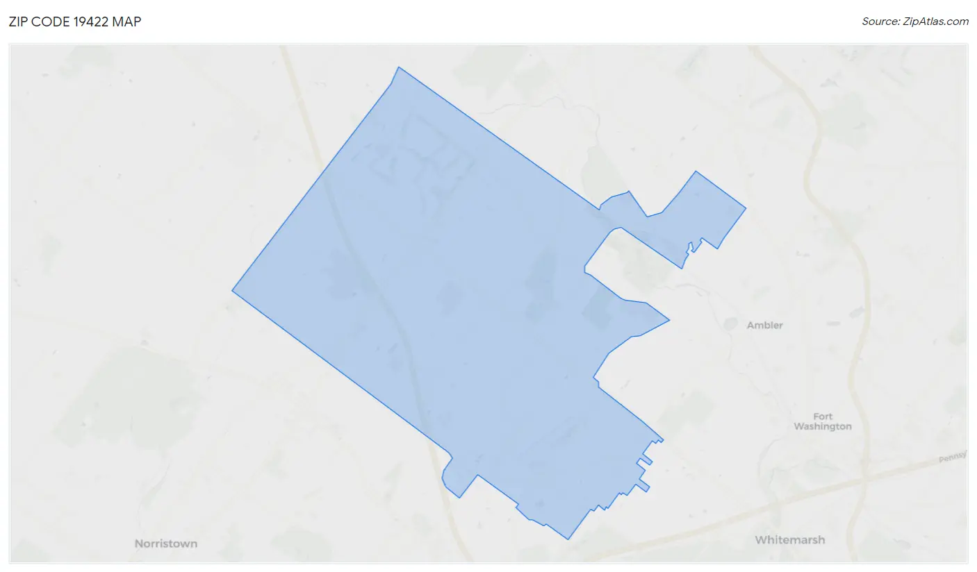 Zip Code 19422 Map