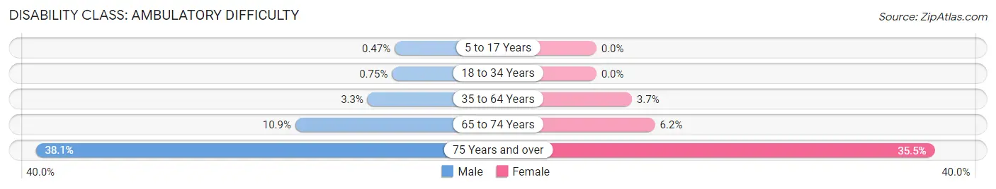 Disability in Zip Code 19438: <span>Ambulatory Difficulty</span>