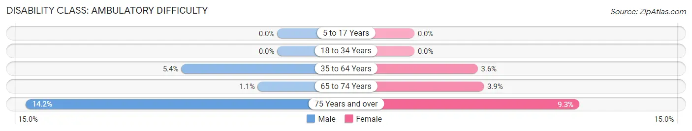 Disability in Zip Code 19475: <span>Ambulatory Difficulty</span>