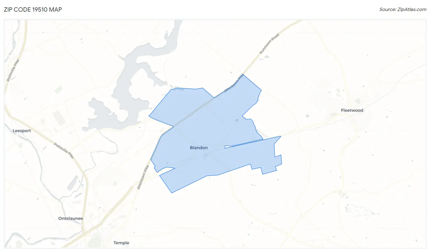 Zip Code 19510 Map