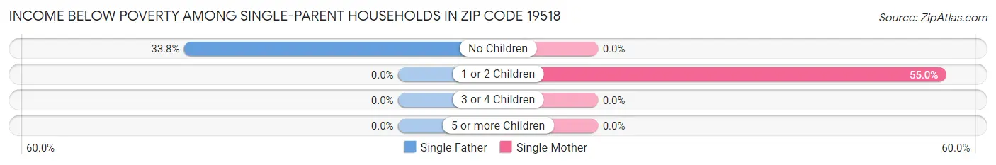 Income Below Poverty Among Single-Parent Households in Zip Code 19518