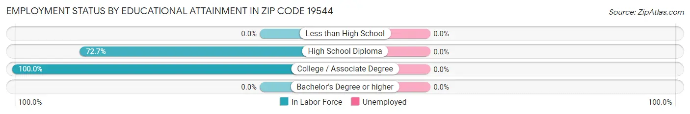 Employment Status by Educational Attainment in Zip Code 19544