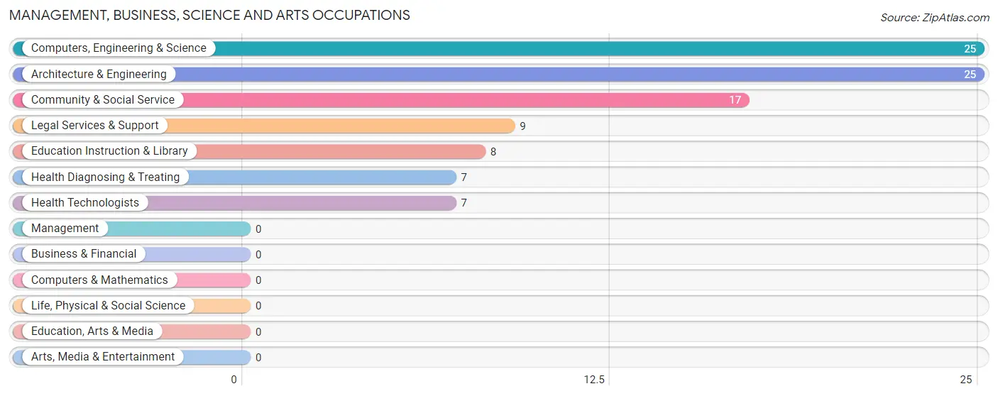 Management, Business, Science and Arts Occupations in Zip Code 19732