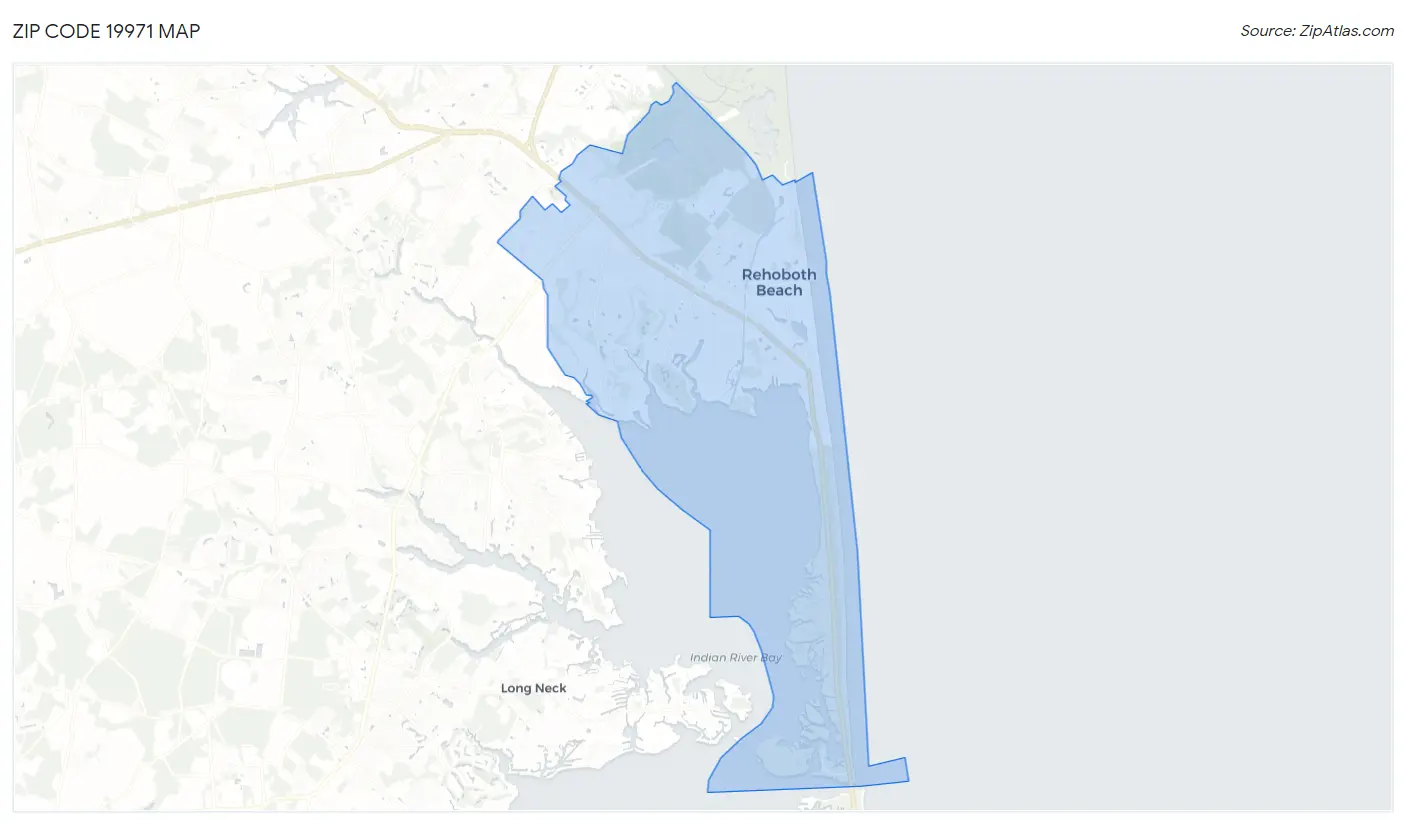 Zip Code 19971 Map