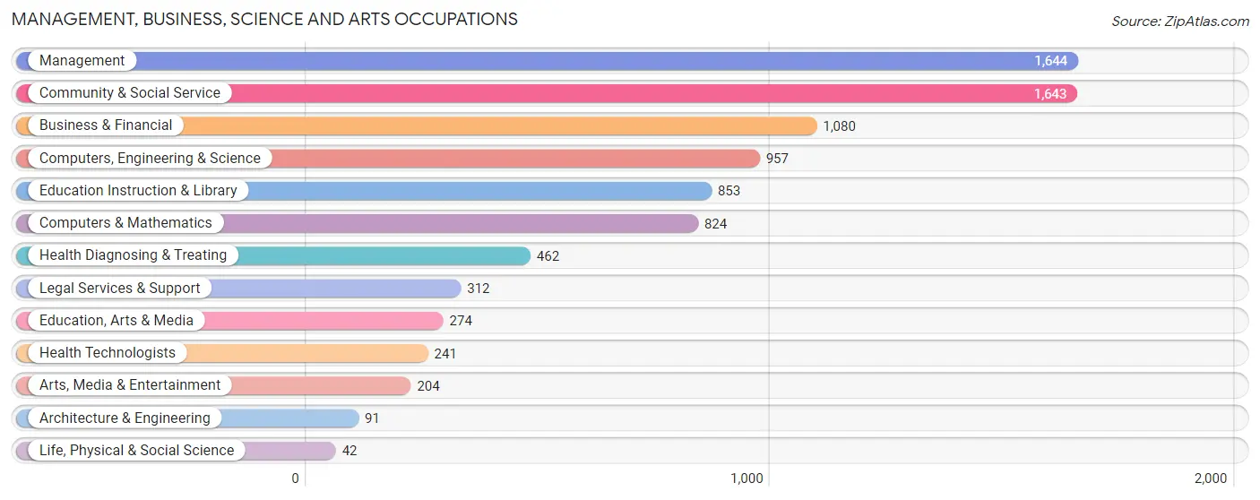 Management, Business, Science and Arts Occupations in Zip Code 20032