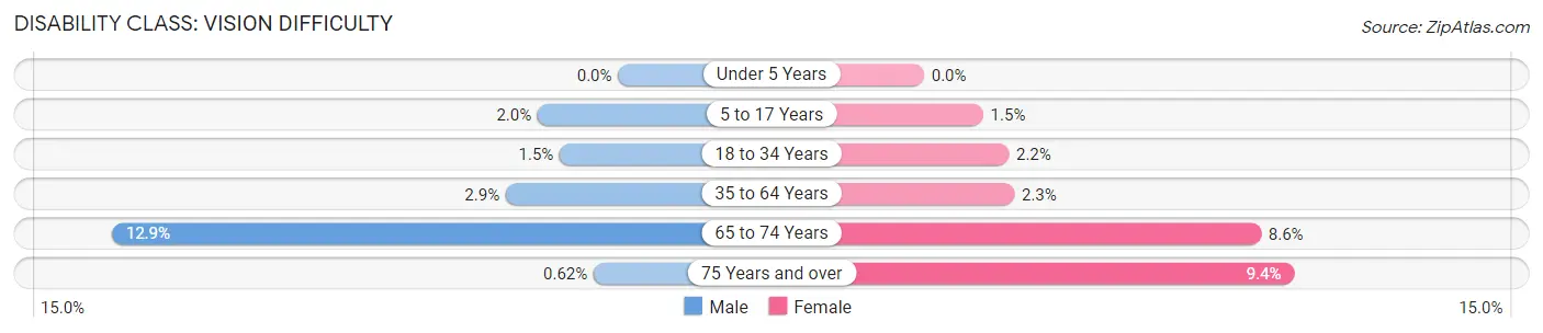 Disability in Zip Code 20032: <span>Vision Difficulty</span>