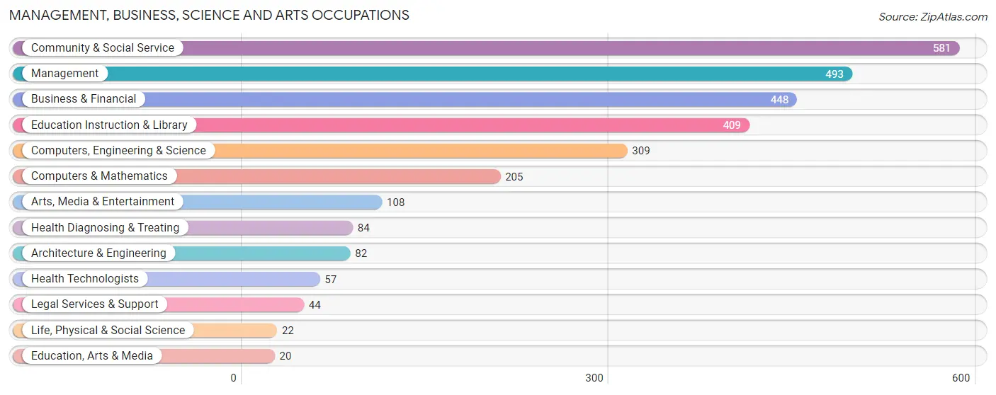 Management, Business, Science and Arts Occupations in Zip Code 20115