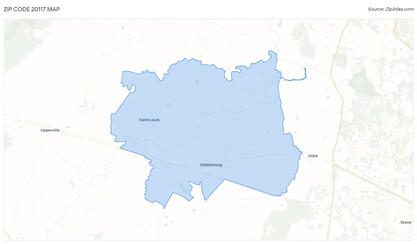 Zip Code 20117 Map