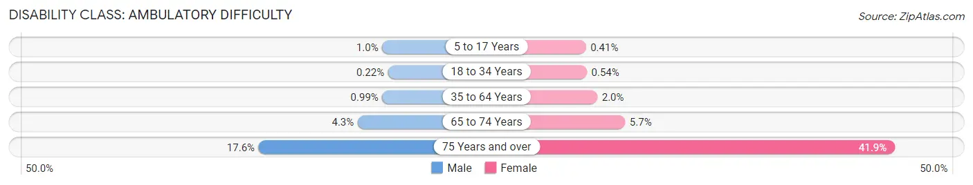 Disability in Zip Code 20121: <span>Ambulatory Difficulty</span>