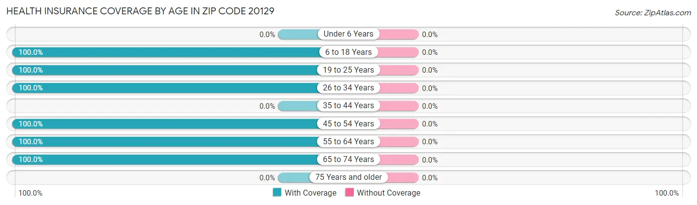 Health Insurance Coverage by Age in Zip Code 20129