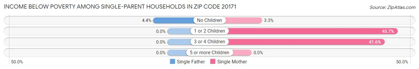 Income Below Poverty Among Single-Parent Households in Zip Code 20171