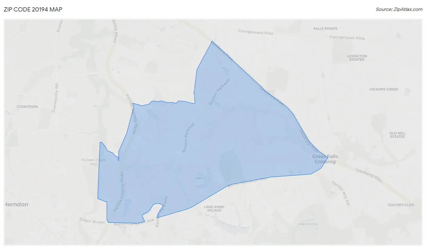 Zip Code 20194 Map