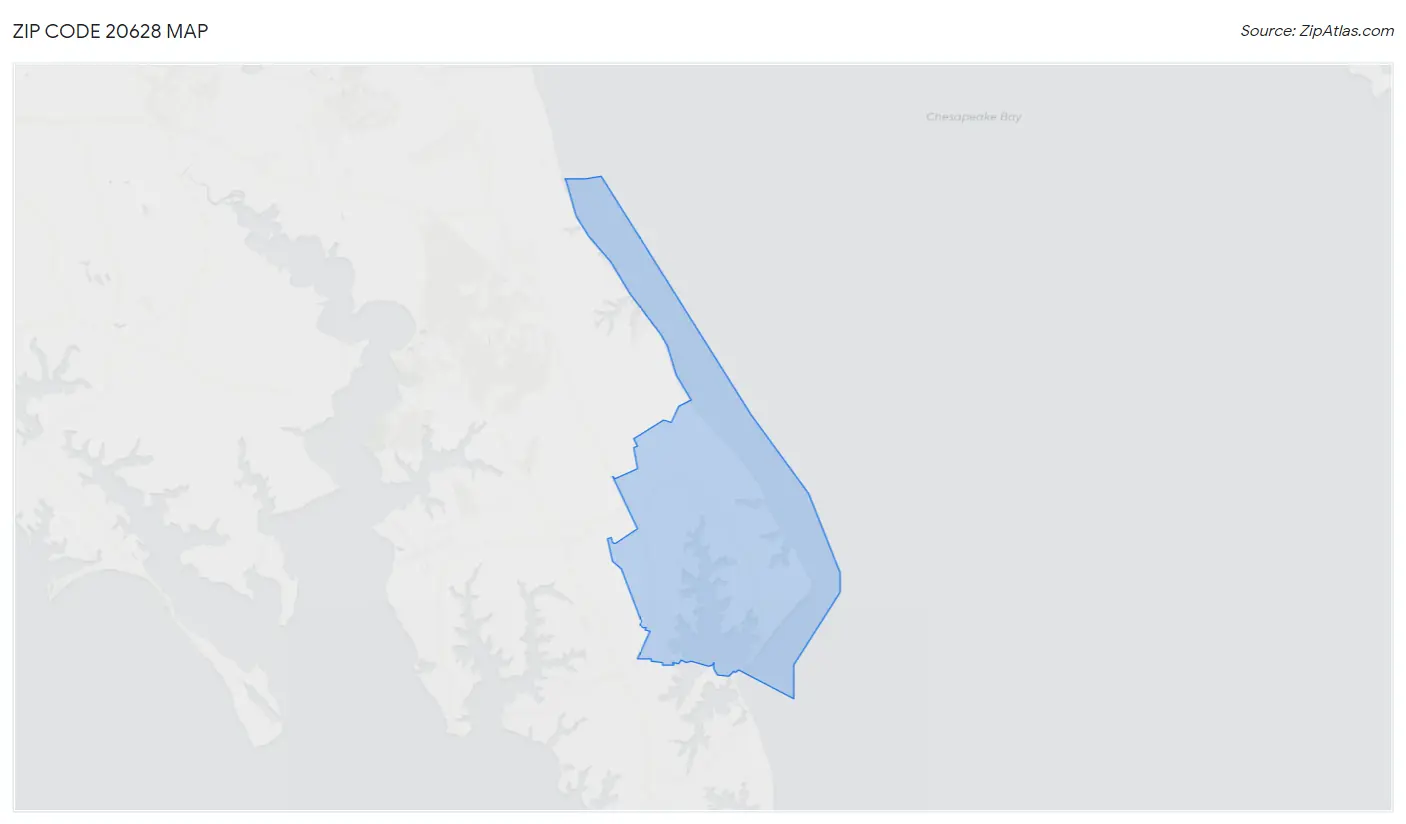 Zip Code 20628 Map