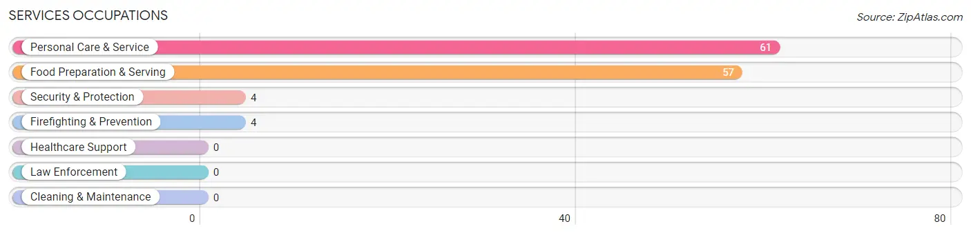 Services Occupations in Zip Code 20686